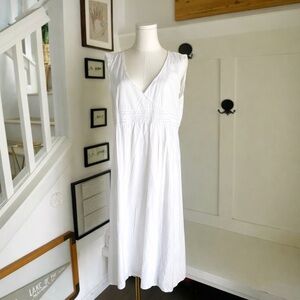Thea 100% Cotton White Midi Sundress – Size L